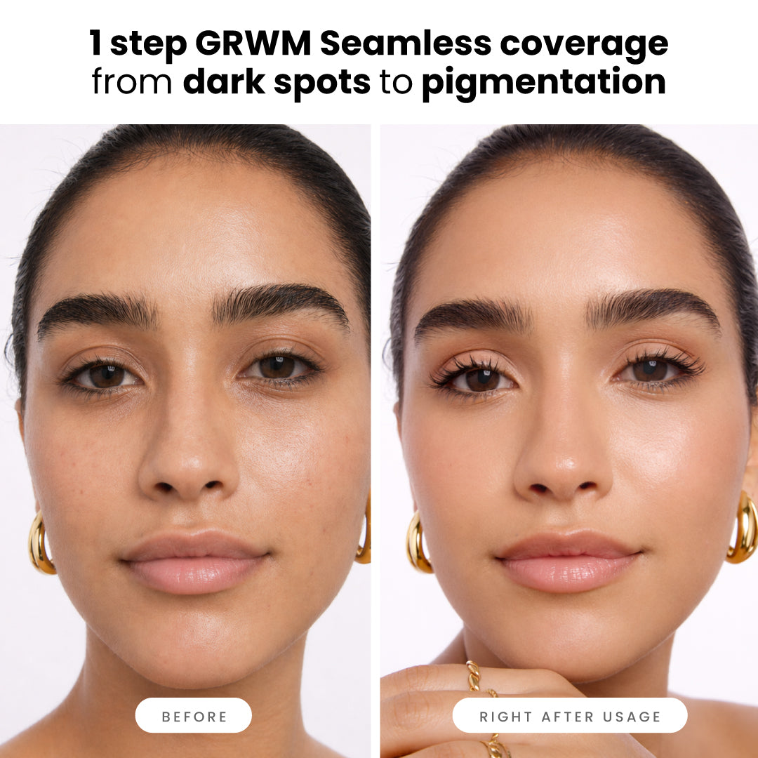 Foxtale SPF 50 Tinted Fluid Sunscreen with Niacinamide Visibly even-toned, glowing skin that stays fresh & luminous, all day | 100% New-Gen Filters | In-Vivo Tested | 50 ml | Clay - Image 10 - Buy from Indicrest