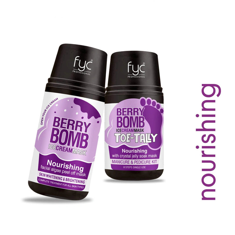fyc-professional-berry-bomb-ice-cream-mask-manipedi-combo-skin-whitening-brightening-facial-treatment - Buy from Indicrest
