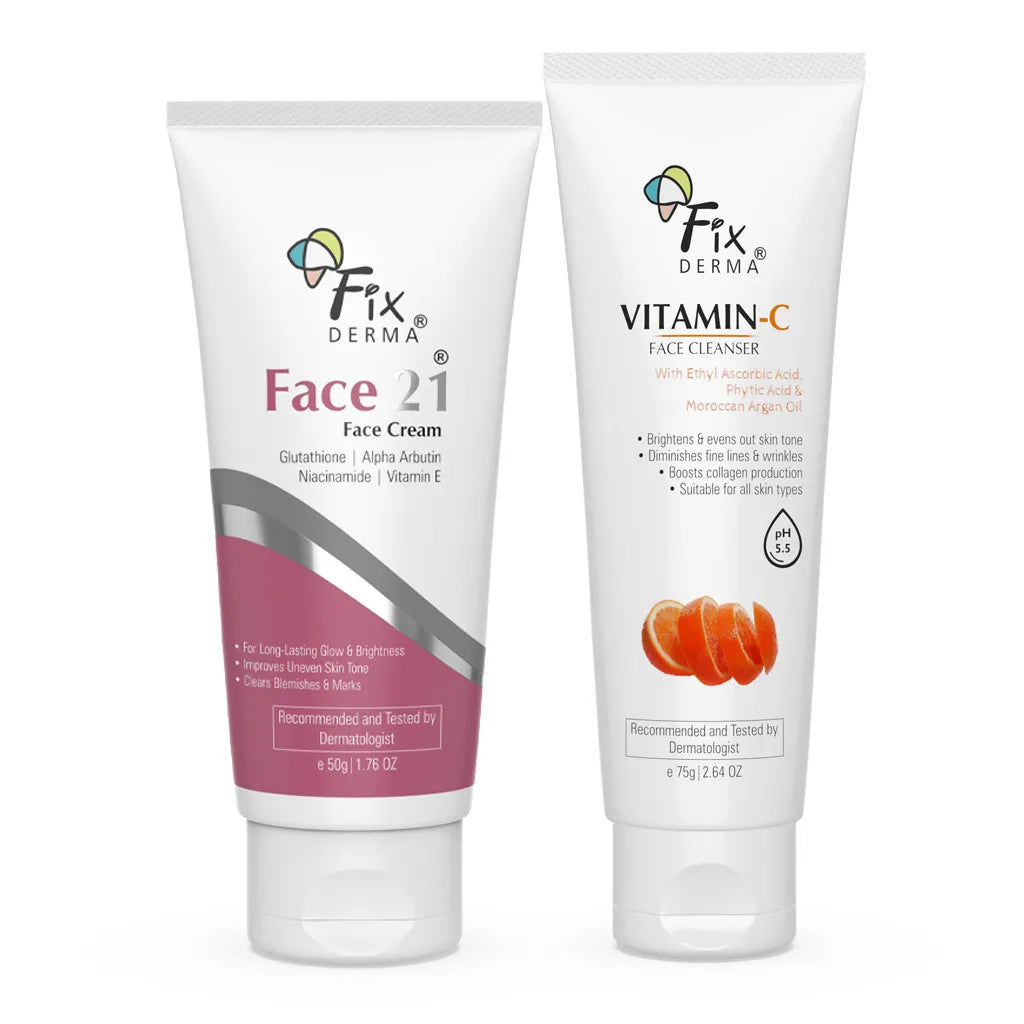 Fixderma Vitamin C Face Wash and Face 21 Cream Combo | Skin-Rejuvenating Formulas for a Bright and Even Skin Tone, Face Cream 50g + Face Cleanser 75ml - Image 6 - Buy from Indicrest