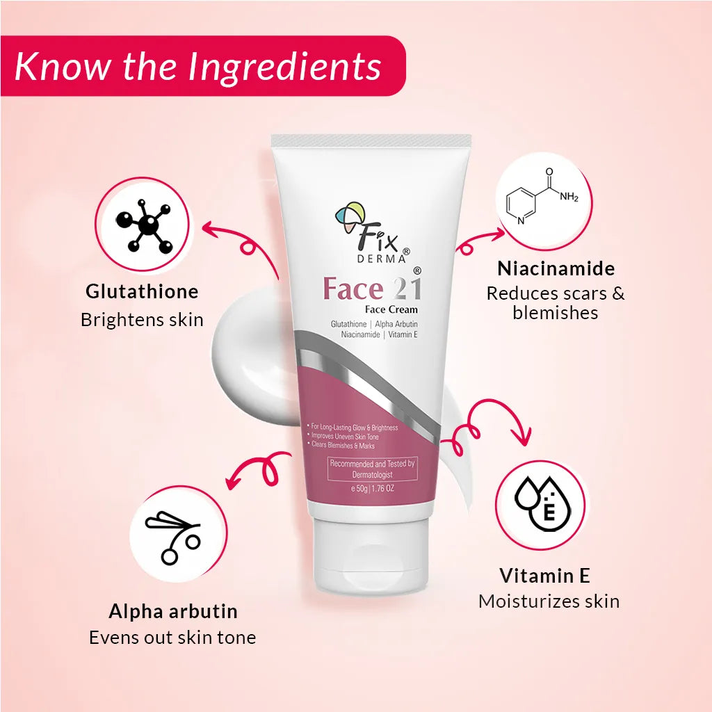 Fixderma Vitamin C Face Wash and Face 21 Cream Combo | Skin-Rejuvenating Formulas for a Bright and Even Skin Tone, Face Cream 50g + Face Cleanser 75ml - Image 4 - Buy from Indicrest