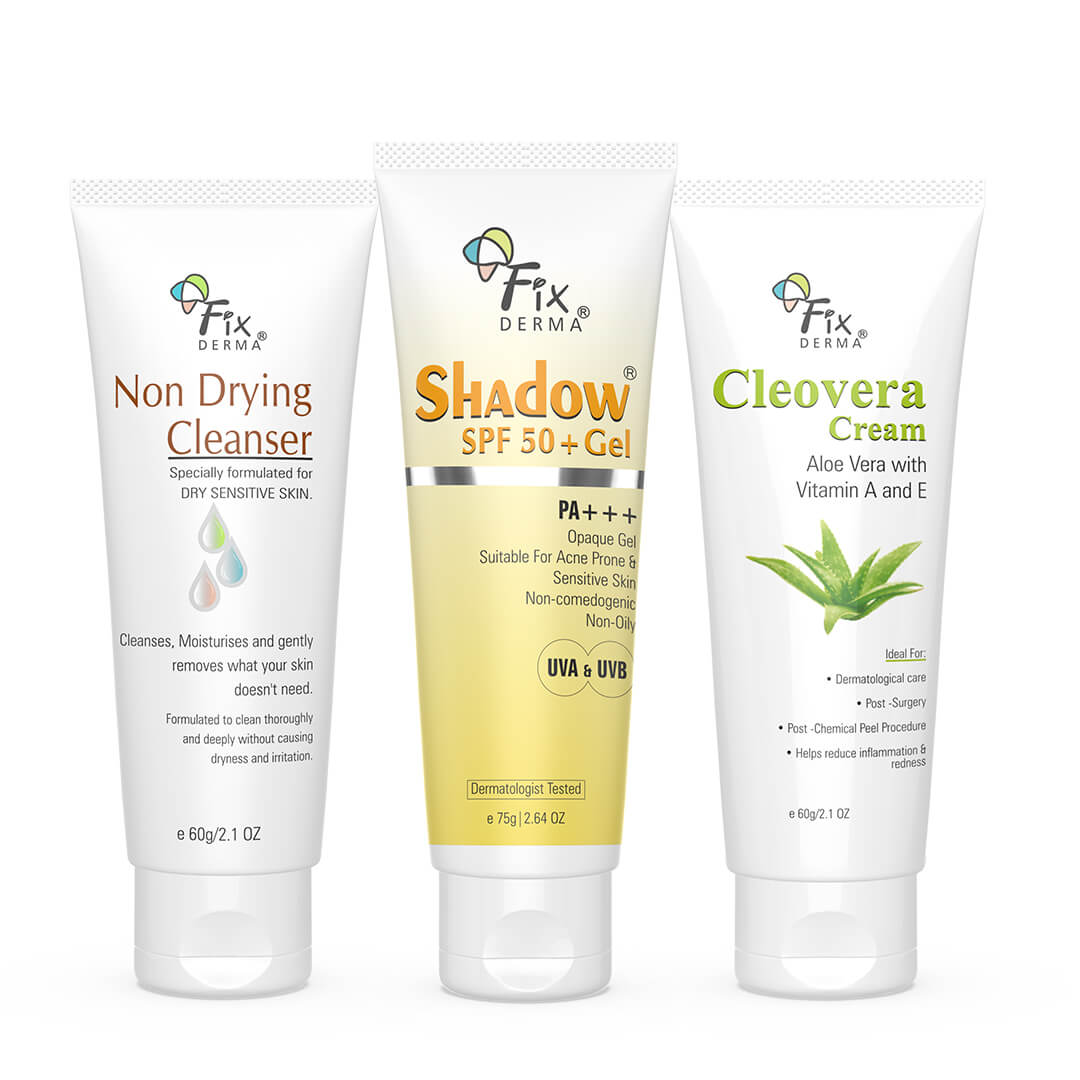 Fixderma Shadow Sunscreen SPF 50+ Non Drying Cleanser + Cleovera Cream | Healthy, Clear & Protected Skin in just 3 Steps, 195g - Image 2 - Buy from Indicrest