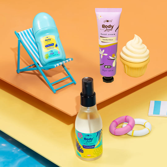 Plum Feel Fab All Day Bath Kit by Plum BodyLovin’ | All-Day Freshness | Odour Control | Intense Hydration | Iconic Vanilla Vibes & Hawaiian Rumba Collection Buy at Indicrest