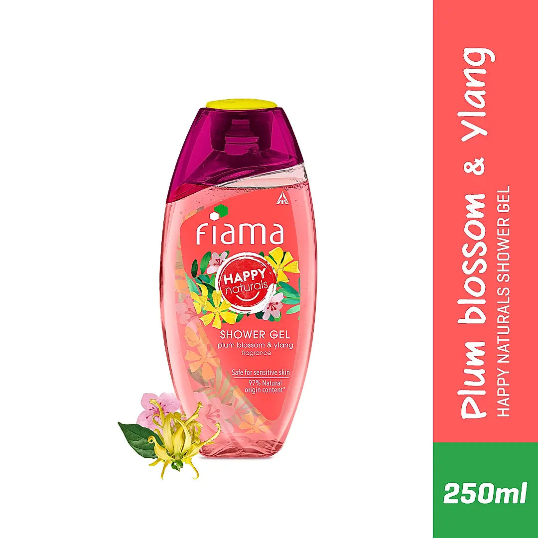 Fiama Happy Naturals Shower Gel, Plum Blossom, 250ml - Indicrest