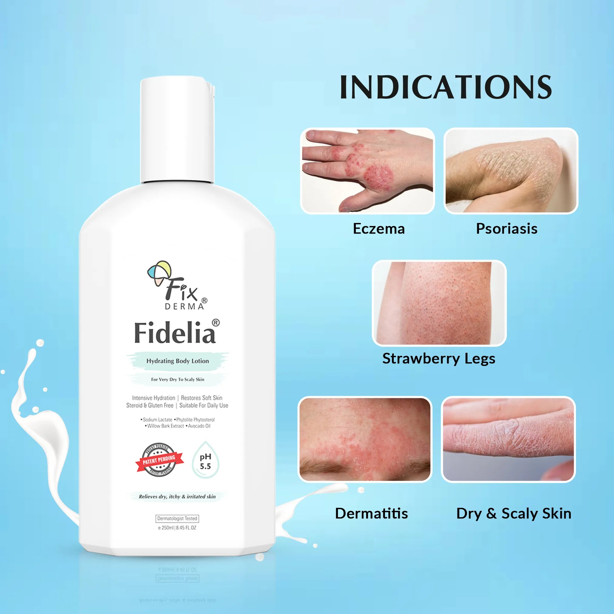 Fixderma Fidelia Hydrating Body Lotion | Intensive Body Lotion to Revitalize Dry & Scaly Skin, 100ml - Image 4 - Buy from Indicrest