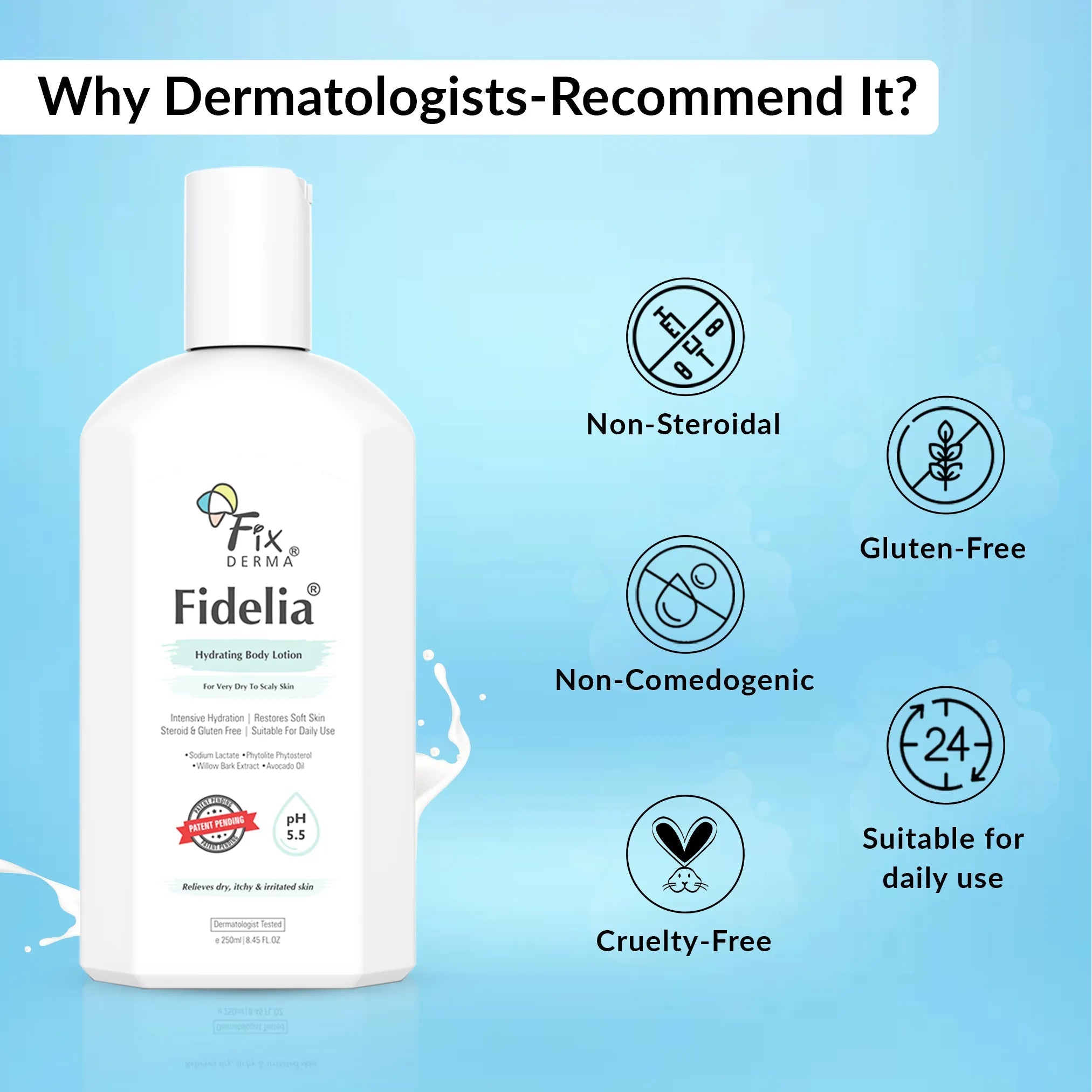 Fixderma Fidelia Hydrating Body Lotion | Intensive Body Lotion to Revitalize Dry & Scaly Skin, 100ml - Image 7 - Buy from Indicrest