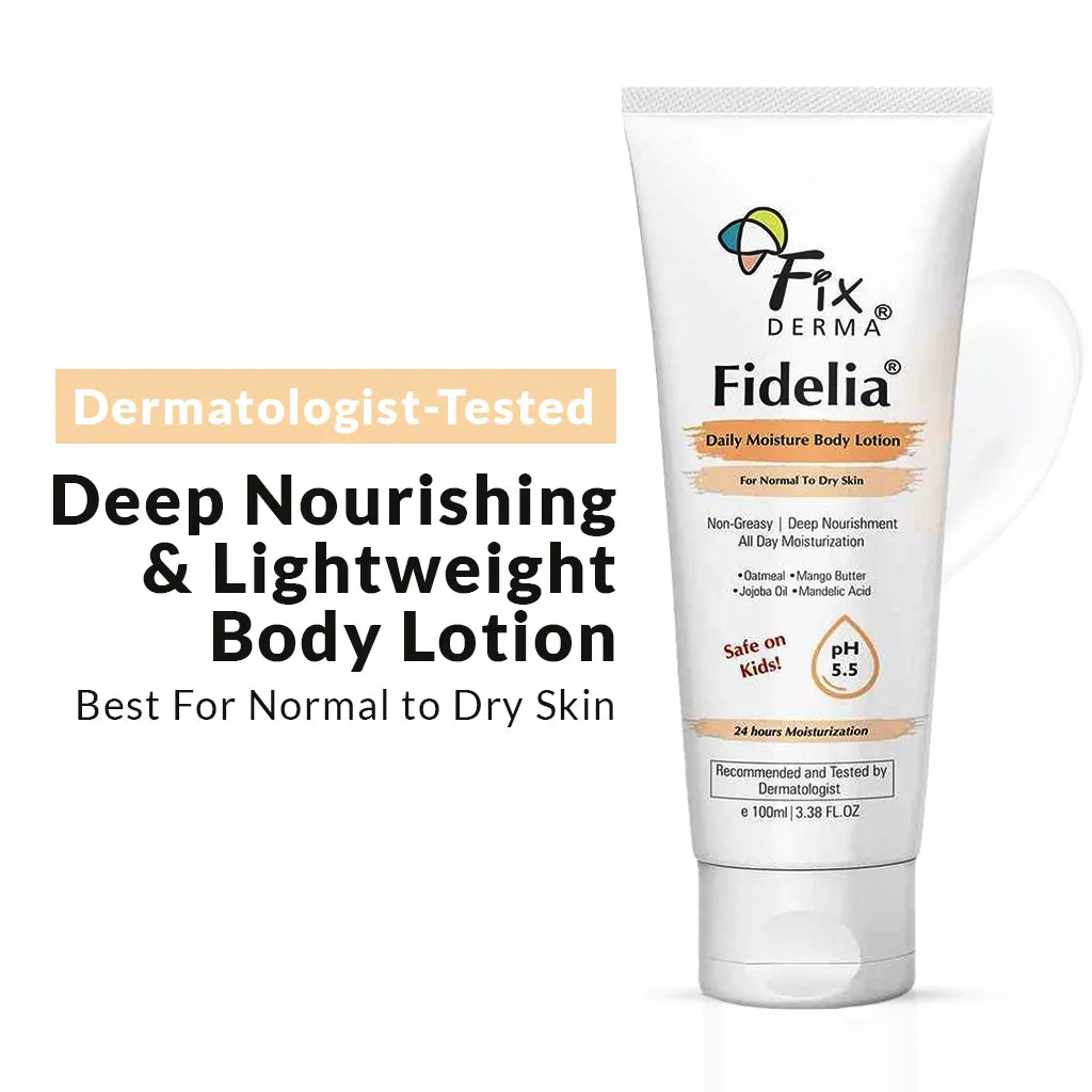 Fixderma Fidelia Daily Moisture Body Lotion | An All-Day Deep Nourishing & Lightweight Body Lotion, 100ml - Buy from Indicrest