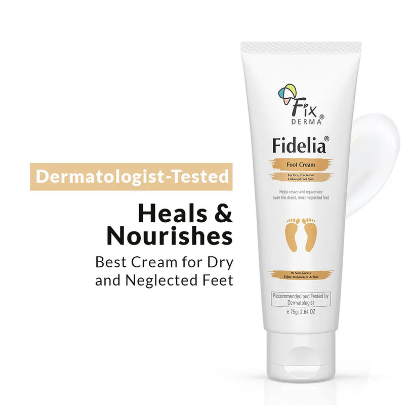 Fixderma Fidelia Foot Cream | Heals & Nourishes Even the Driest, Most Neglected Feet, 75g - Buy from Indicrest