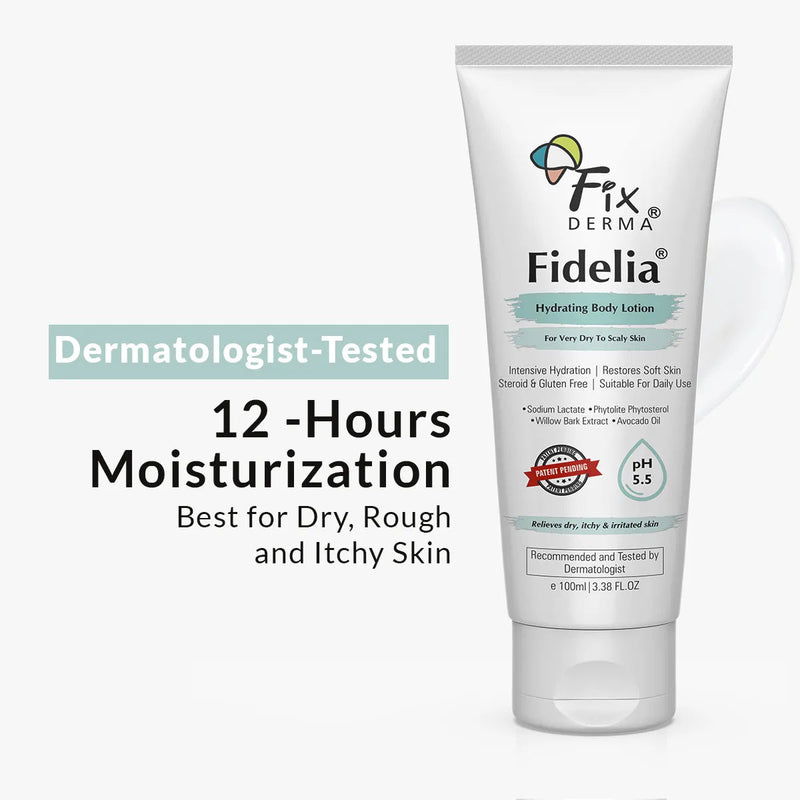 Fixderma Fidelia Hydrating Body Lotion | Intensive Body Lotion to Revitalize Dry & Scaly Skin, 100ml - Buy from Indicrest