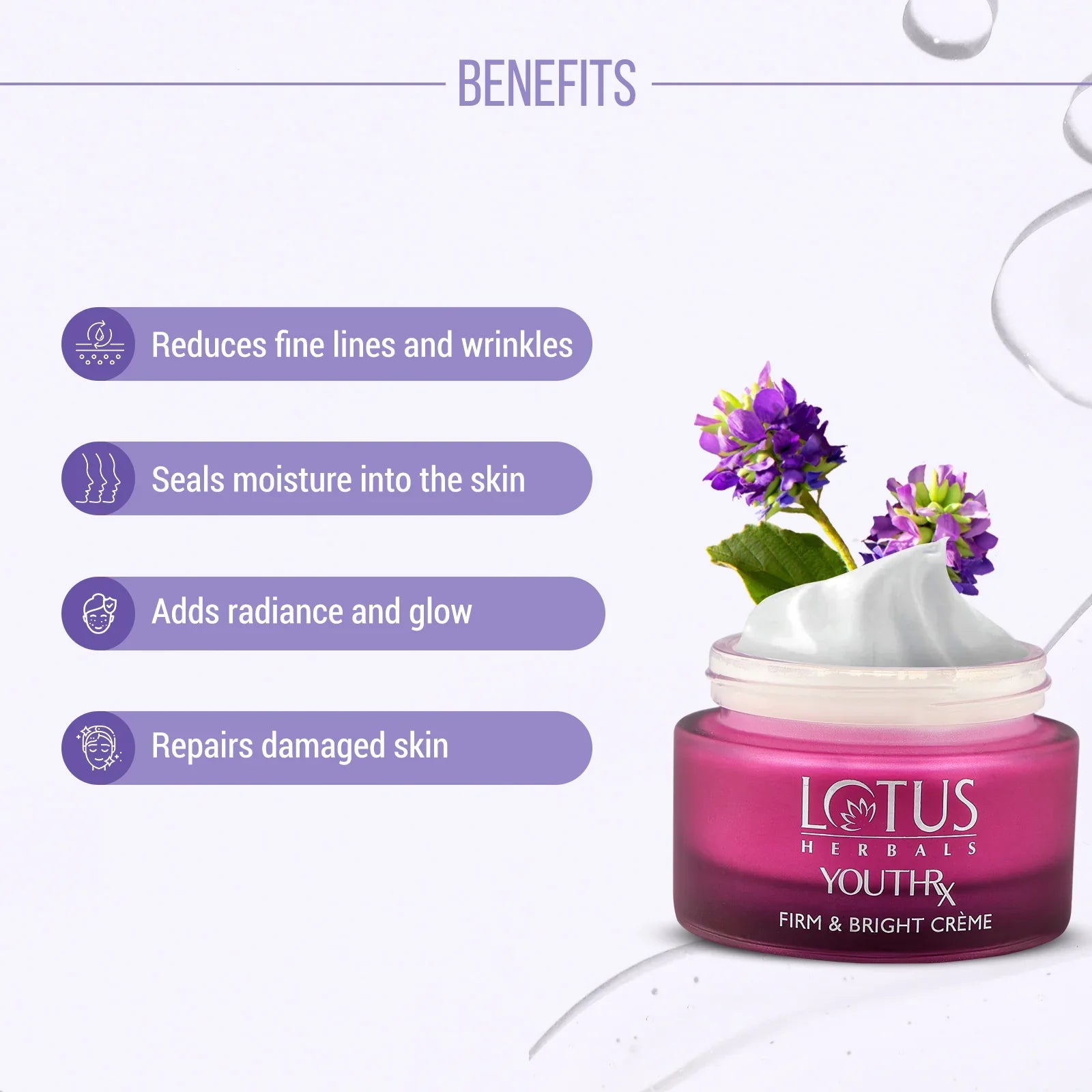 Lotus Herbals YouthRx Firm & Bright Power Trio, Facewash 100g + Day Creme 50g + Night Creme 50g