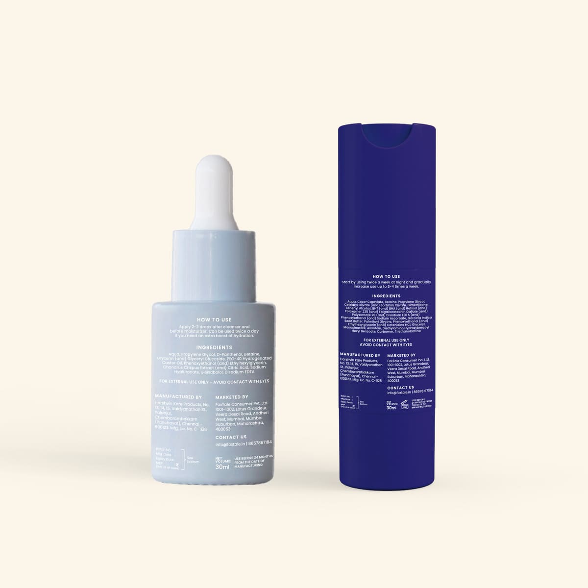 Foxtale Firmer Skin Duo Hydrating Serum with Hyaluronic Acid + 0.15% Retinol Night Serum - Image 6 - Buy from Indicrest
