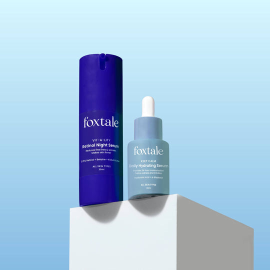 Foxtale Firmer Skin Duo Hydrating Serum with Hyaluronic Acid + 0.15% Retinol Night Serum - Buy from Indicrest