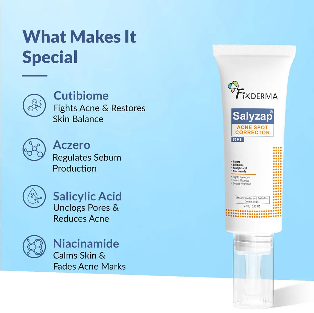 Fixderma Salyzap Acne Spot Corrector Gel, 20g - Image 3 - Buy from Indicrest