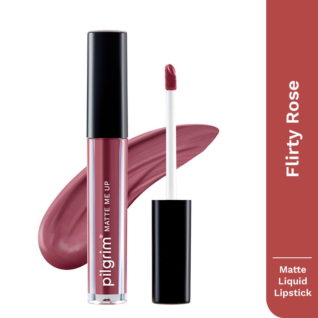Pilgrim Matte Me Up Liquid Lipstick, Flirty Rose - 08 - Image 7 - Buy from Indicrest