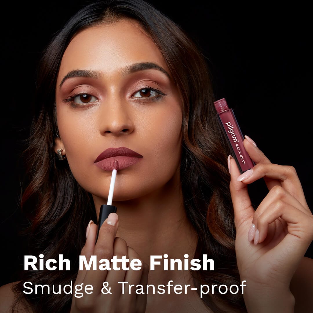 pilgrim matte me up liquid lipstick flirty rose 08   Image 3   Buy from Indicrest