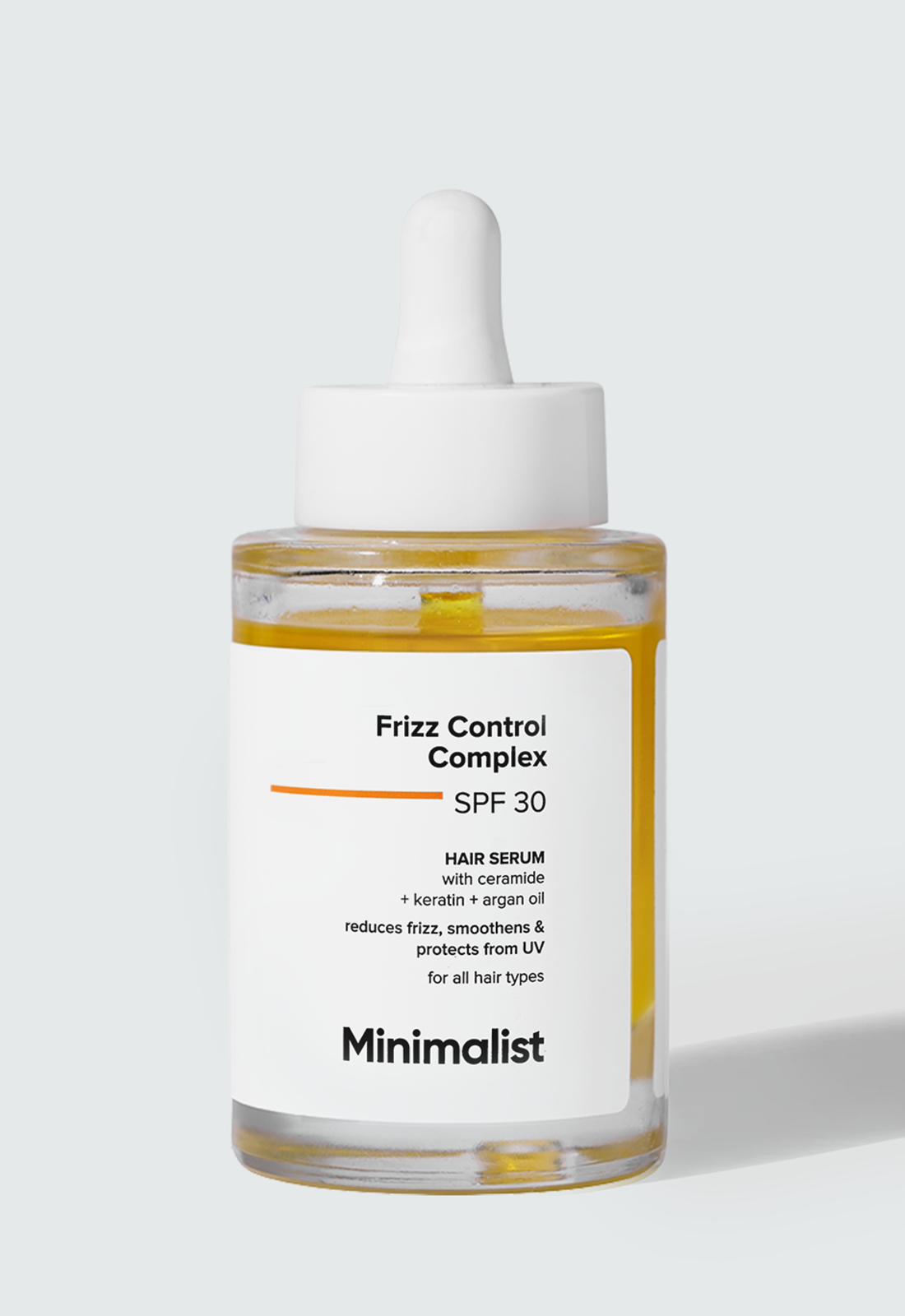 Minimalist Frizz Control Complex SPF 30 Hair Serum For reduces frizz, smoothens &amp; protects from UV, 50ml - Buy from Indicrest