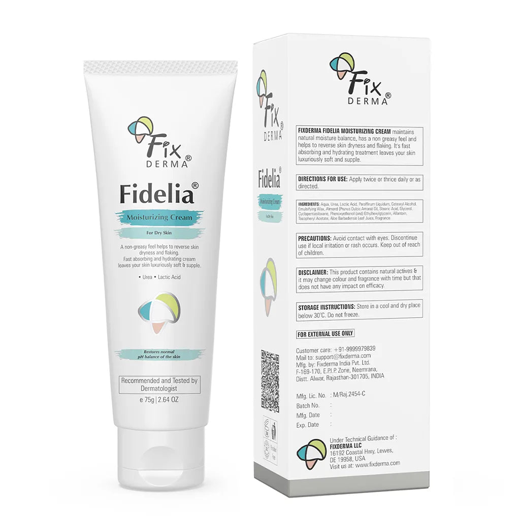 Fixderma Fidelia Moisturizing Cream | A non-greasy and Hydrating Cream for Dry Skin, 75g - Image 8 - Buy from Indicrest
