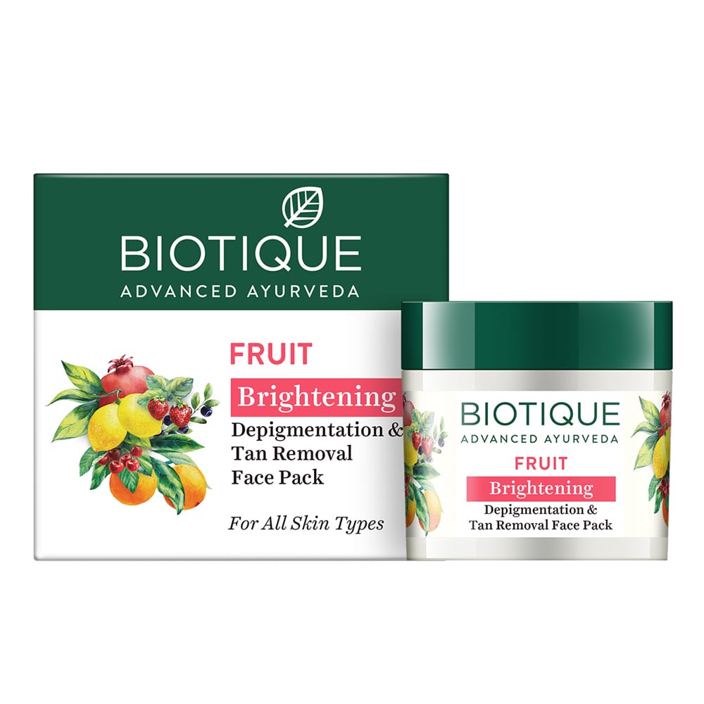 Biotique Fruit Brightening Depigmentation & Tan Removal Face Pack, 75g - Image 8 - Buy from Indicrest