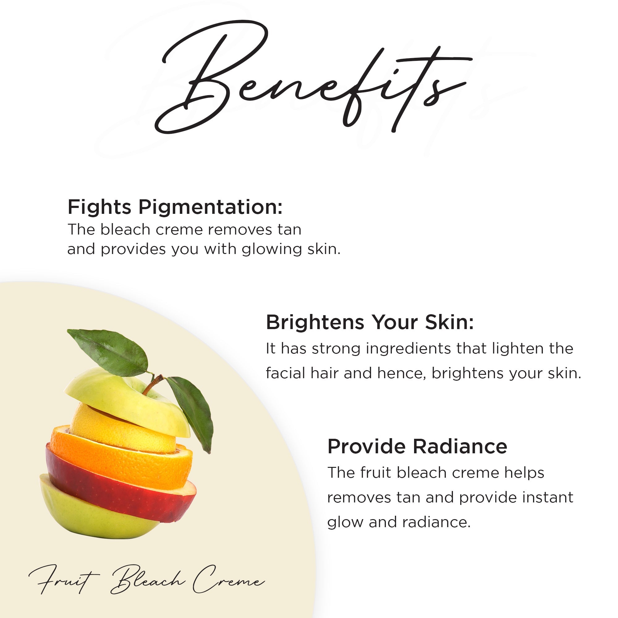 Astaberry Fruit Bleach Creme | Brightens Skin Tone for Instant Glow | 300gm - Image 3 - Buy from Indicrest