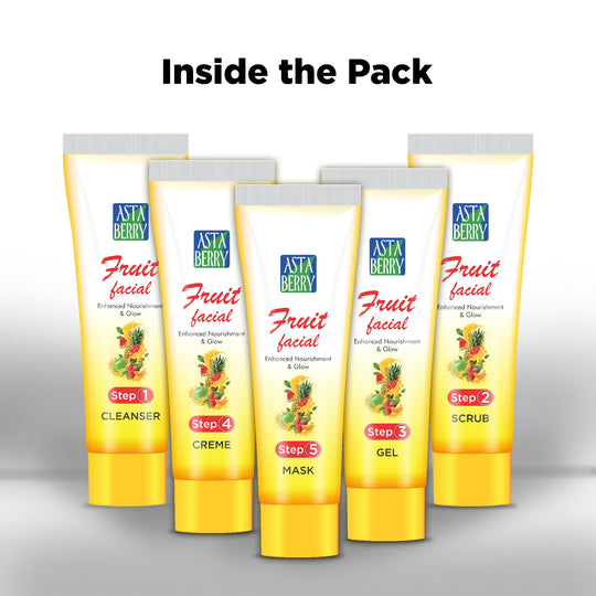 Astaberry Fruit Facial Kit| Deep Nourishment & Care(100 ml) - Buy from Indicrest