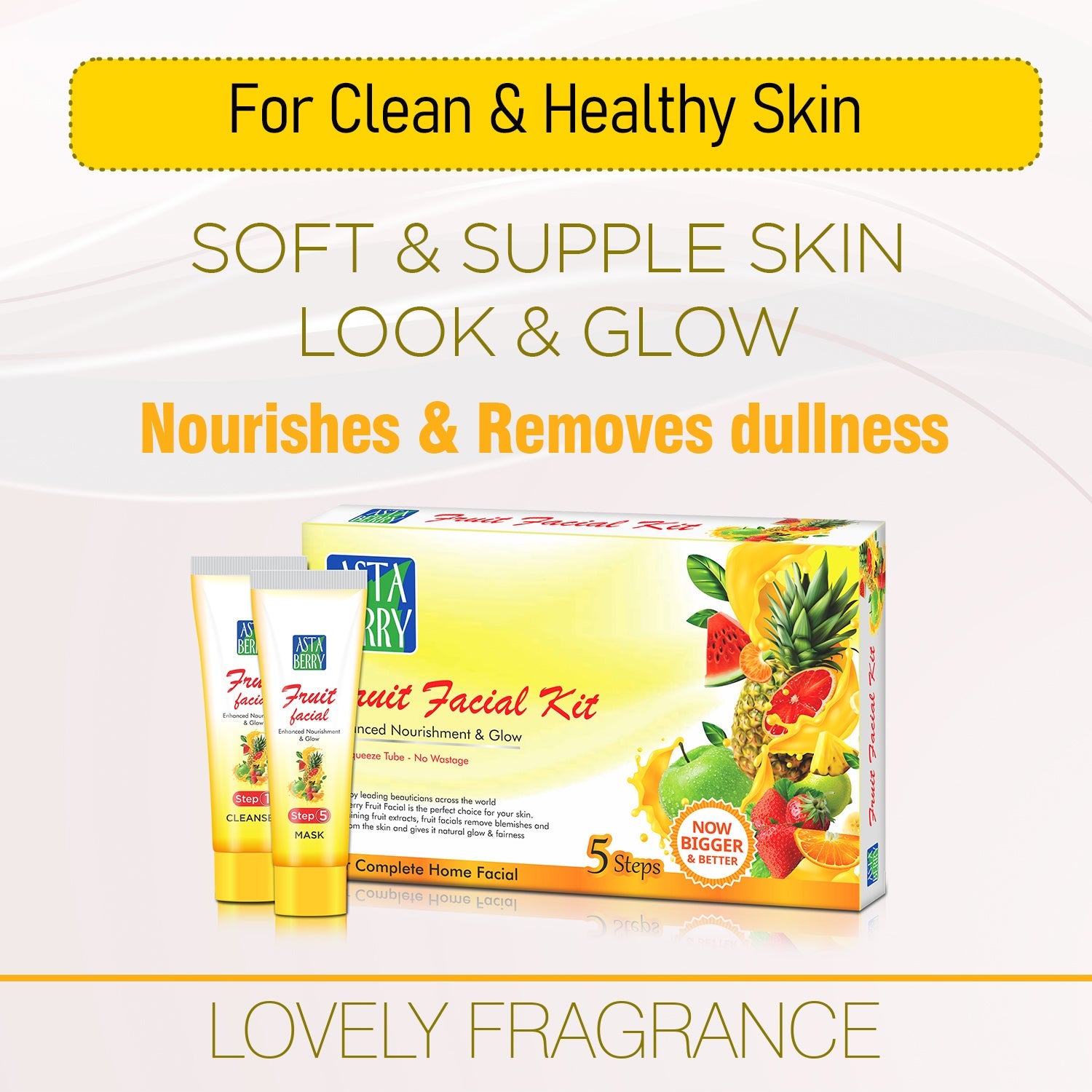 Astaberry Fruit Facial Kit| Deep Nourishment & Care(100 ml) - Image 4 - Buy from Indicrest