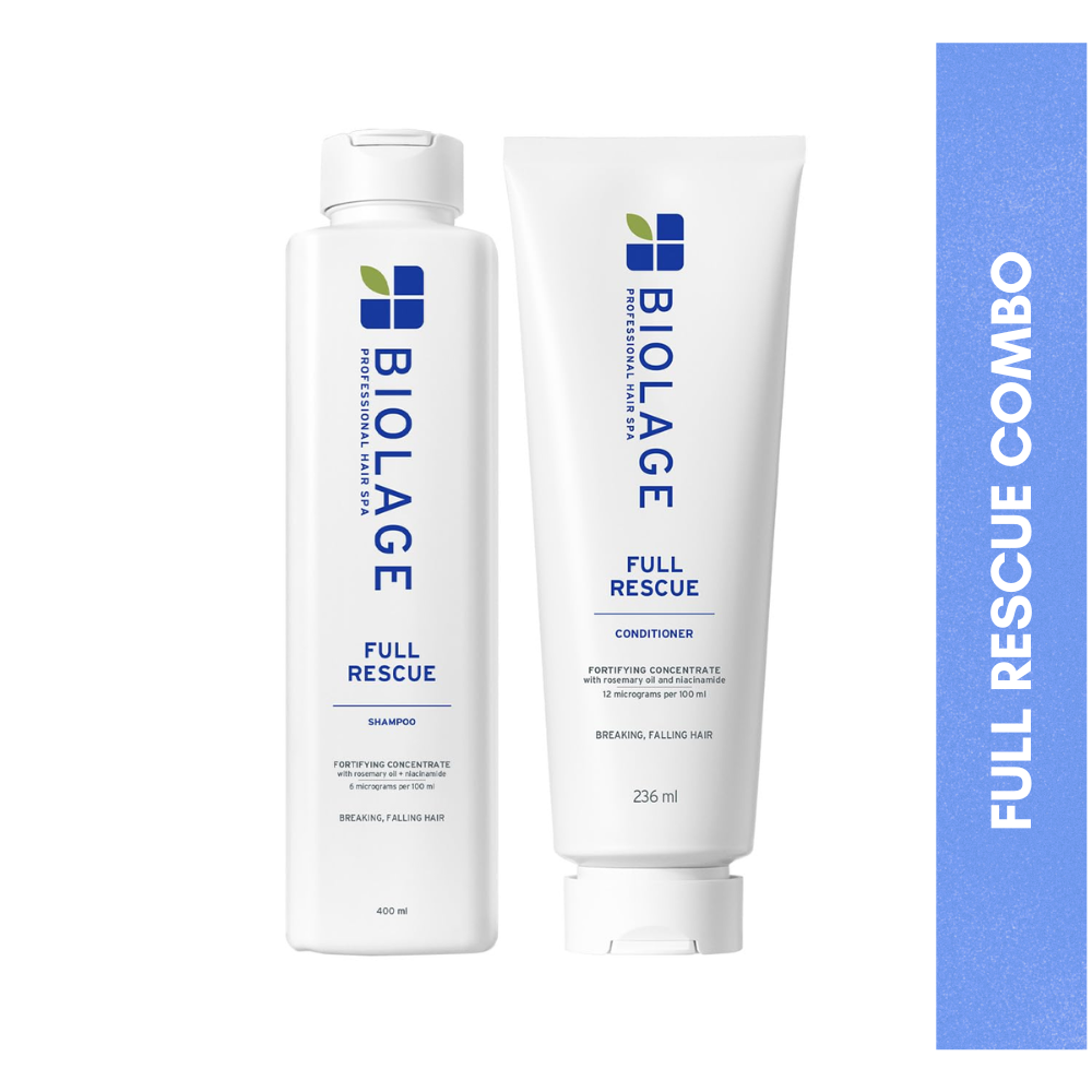 Biolage Professional Full Rescue Anti-Breakage Shampoo, 400ml + Conditioner, 236g Combo With Bamboo