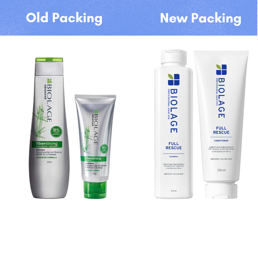 Biolage Professional Full Rescue Anti-Breakage Shampoo, 400ml + Conditioner, 236g Combo With Bamboo