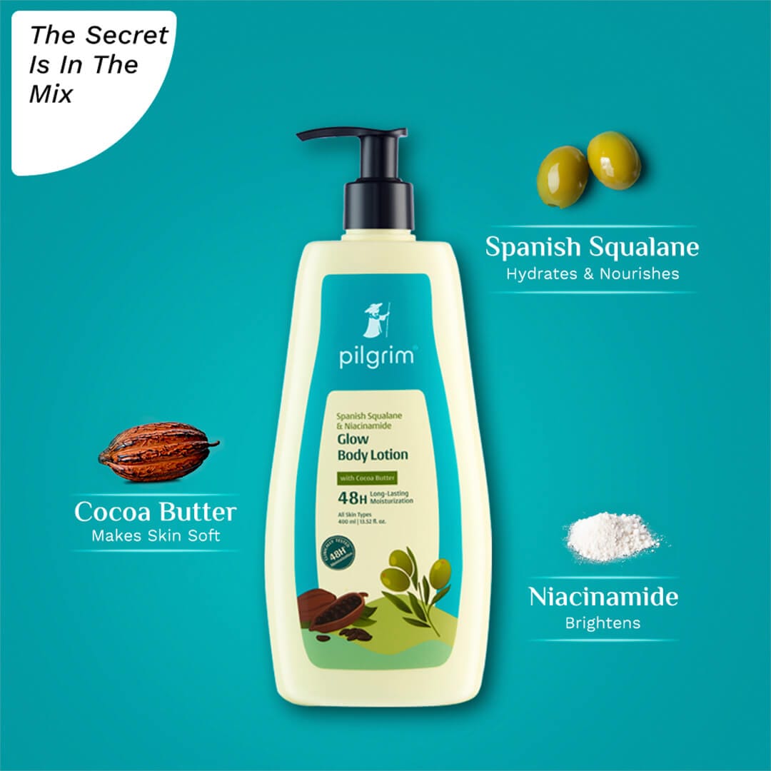 Pilgrim Spanish Squalane & Niacinamide Glow Body Lotion, 400ml - Image 4 - Buy from Indicrest