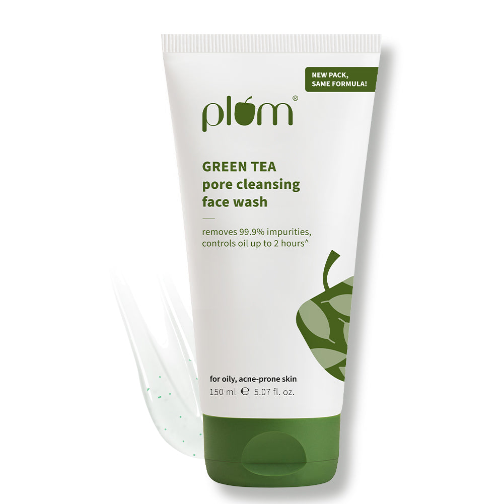 Plum Green Tea Pore Cleansing Face Wash for Acne | Controls Oil Upto 2-Hrs | Reduces Acne In 7 Days, 100ml x 2