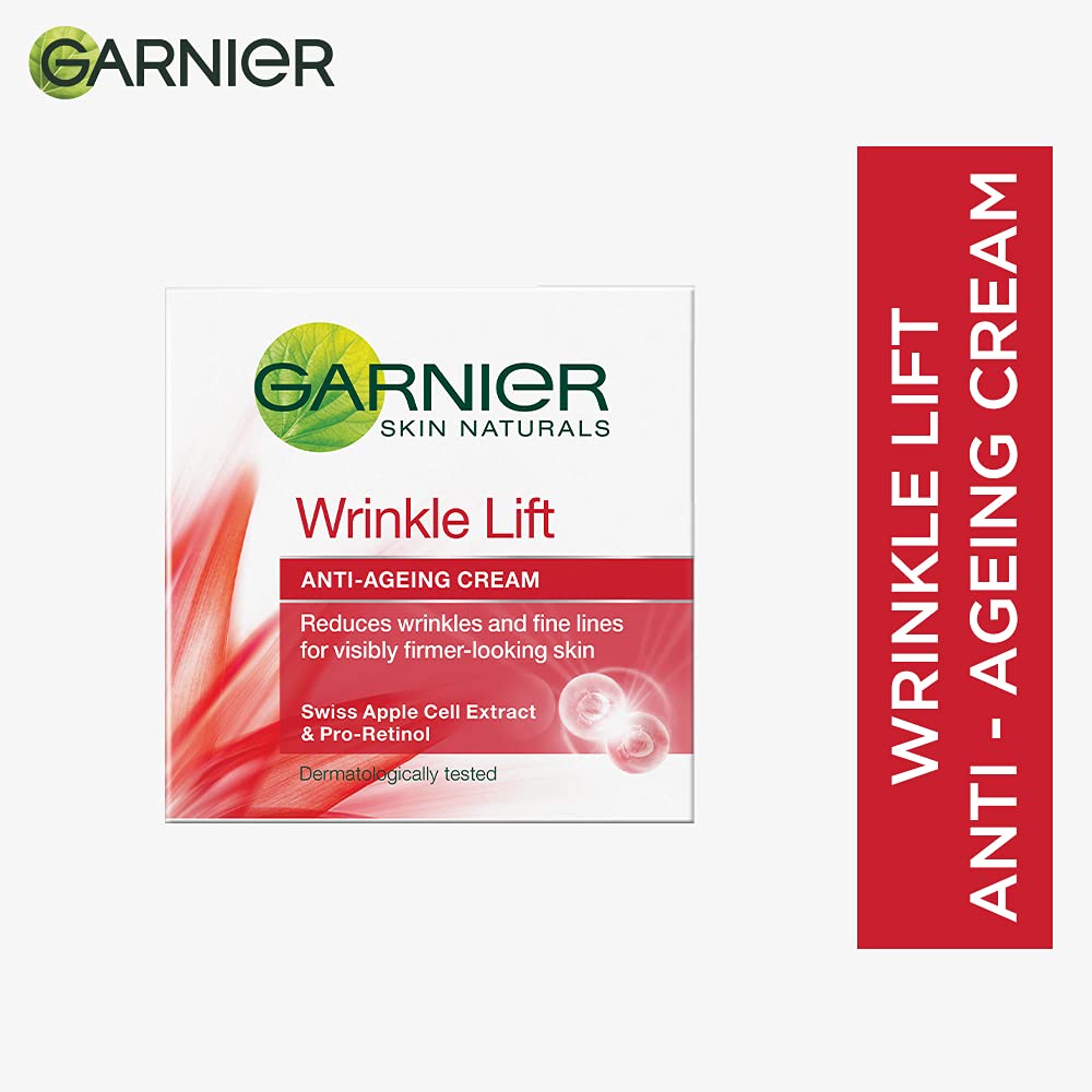Garnier Wrinkle Lift cream texture and packaging