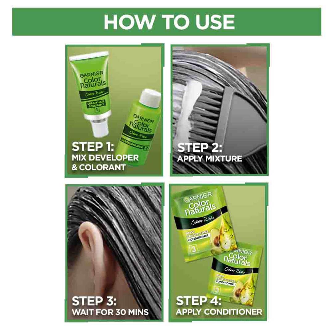 Garnier mini pack hair dye for grey coverage