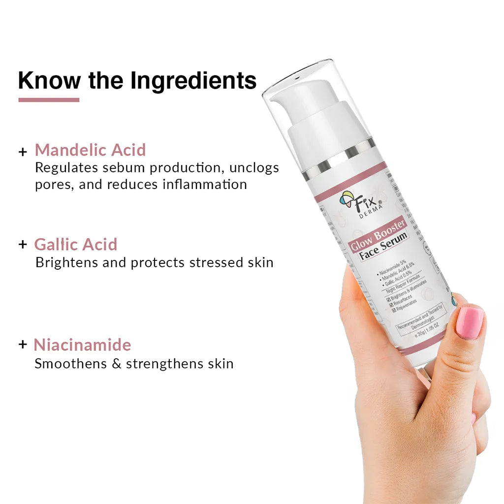 Fixderma Glow Booster Face Serum | Skin Brightening Face Serum For Dull & Tired skin, 30g - Image 5 - Buy from Indicrest
