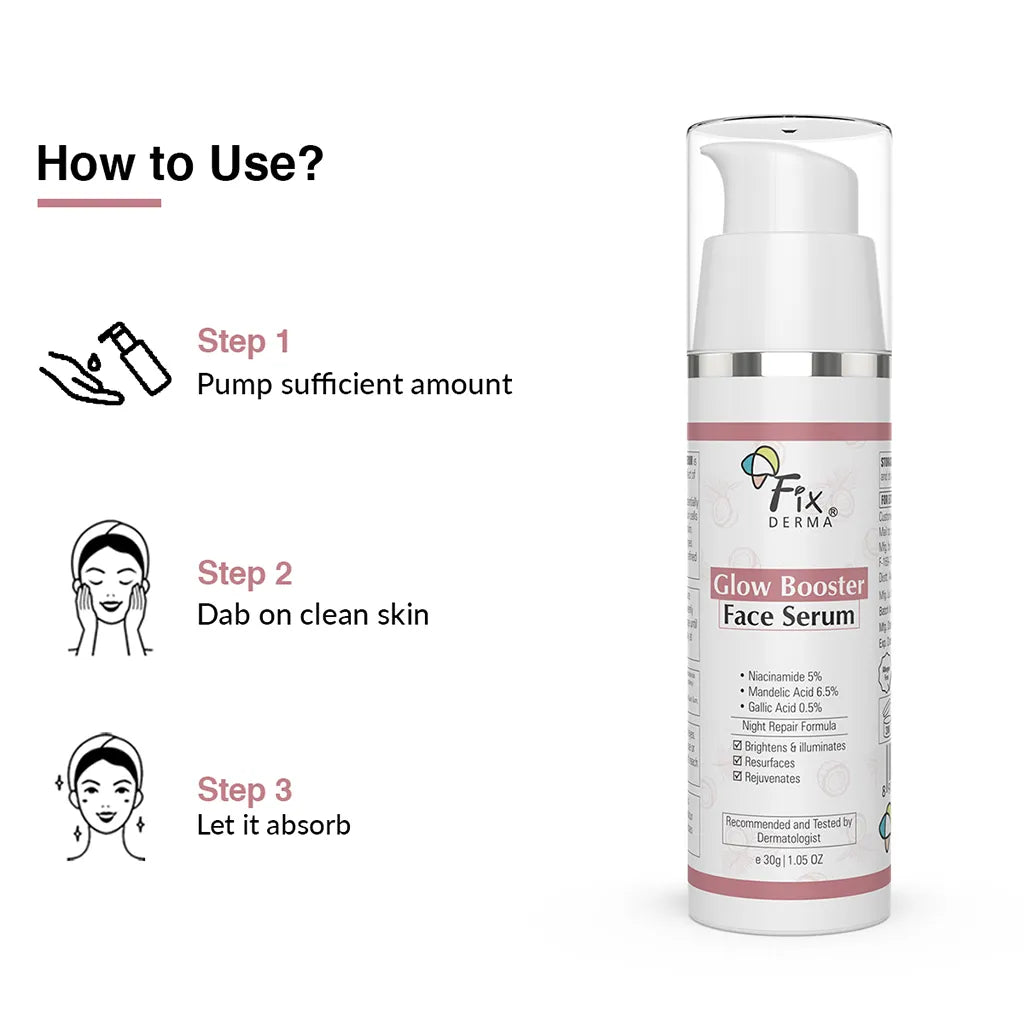 Fixderma Glow Booster Face Serum | Skin Brightening Face Serum For Dull & Tired skin, 30g - Image 6 - Buy from Indicrest