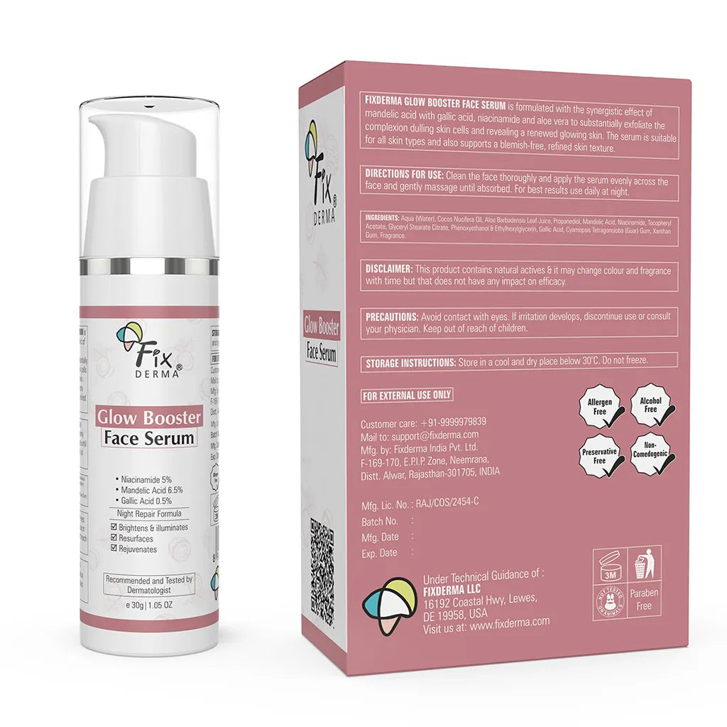 Fixderma Glow Booster Face Serum | Skin Brightening Face Serum For Dull & Tired skin, 30g - Image 9 - Buy from Indicrest