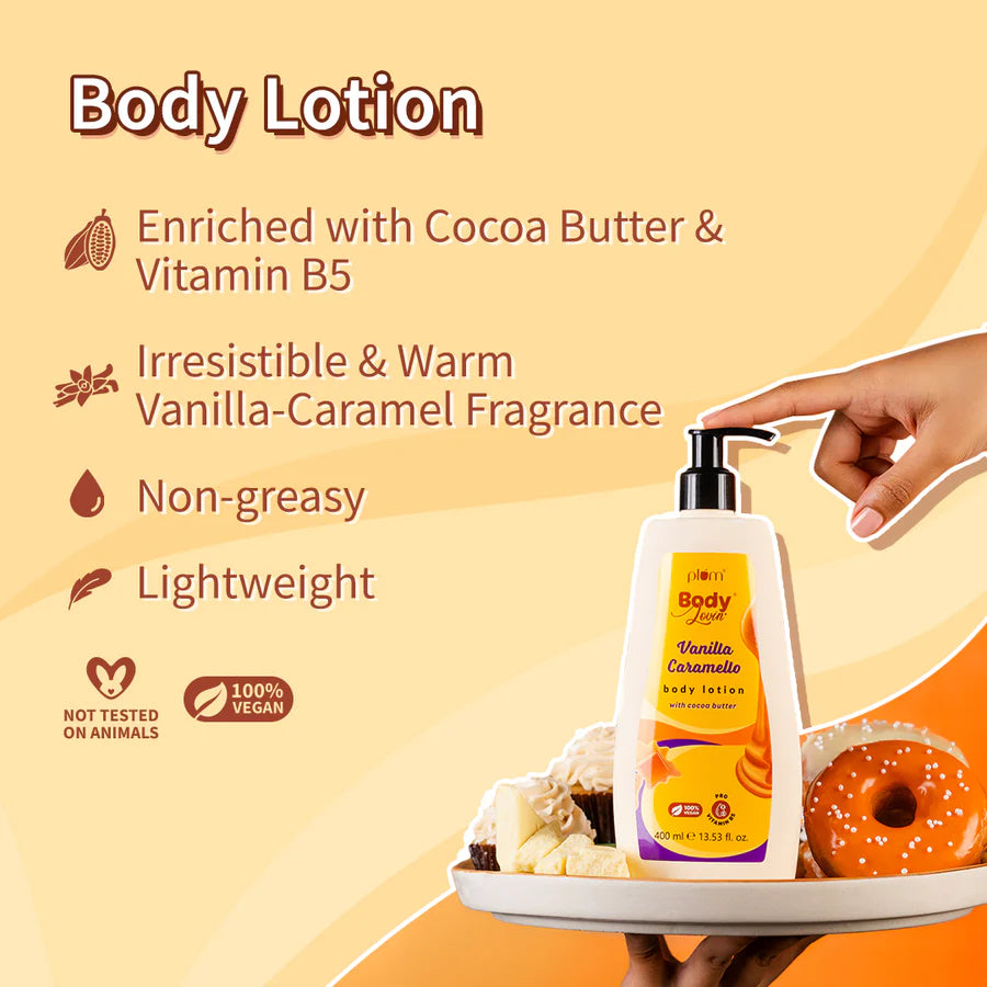 Caramello Lovin' Bath & Body Collection by Plum BodyLovin' | Body Wash, Body Mist, Body Lotion, Perfume & Hand Cream