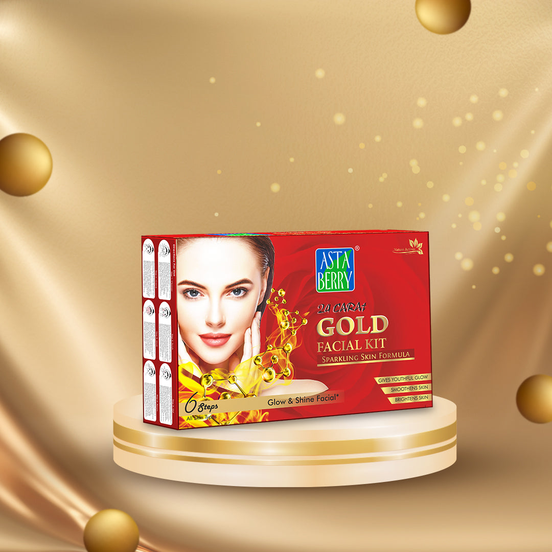 Astaberry Gold Facial Kit | 6 Steps | 24 Carat Gold - Image 2 - Buy from Indicrest