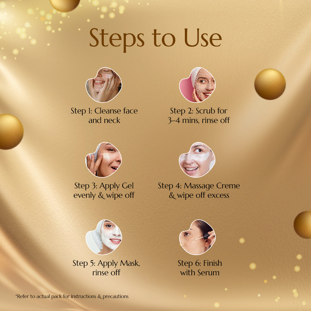 Astaberry Gold Facial Kit | 6 Steps | 24 Carat Gold - Image 3 - Buy from Indicrest