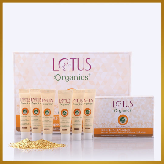 Lotus Herbals Organics+ Gold Luxe Facial Kit, 4 X 54g