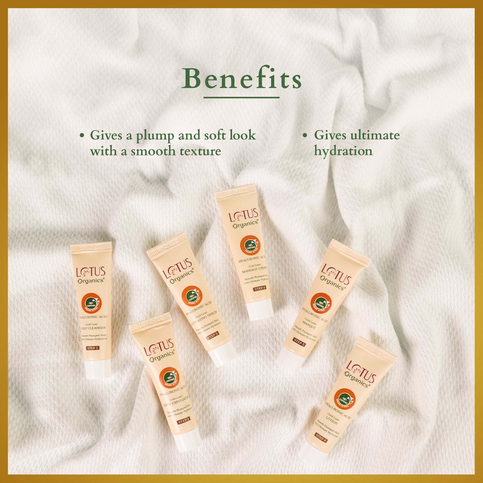 Lotus Herbals Organics+ Gold Luxe Facial Kit, 4 X 54g