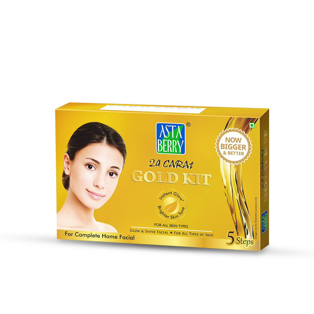 Astaberry Gold Mini Facial Kit | 5 Steps | 24 Carat Gold - Image 2 - Buy from Indicrest