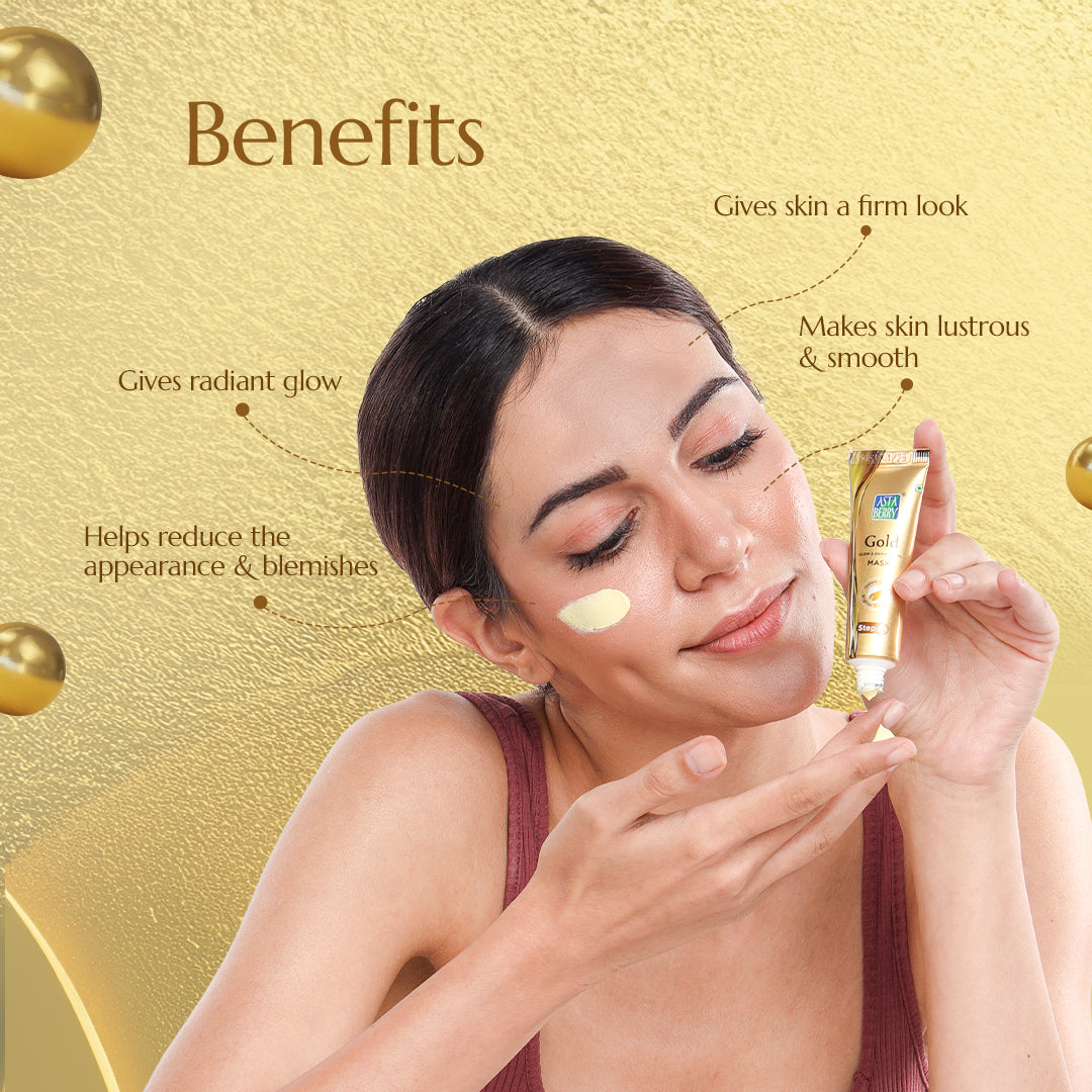 Astaberry Gold Mini Facial Kit | 5 Steps | 24 Carat Gold - Image 5 - Buy from Indicrest