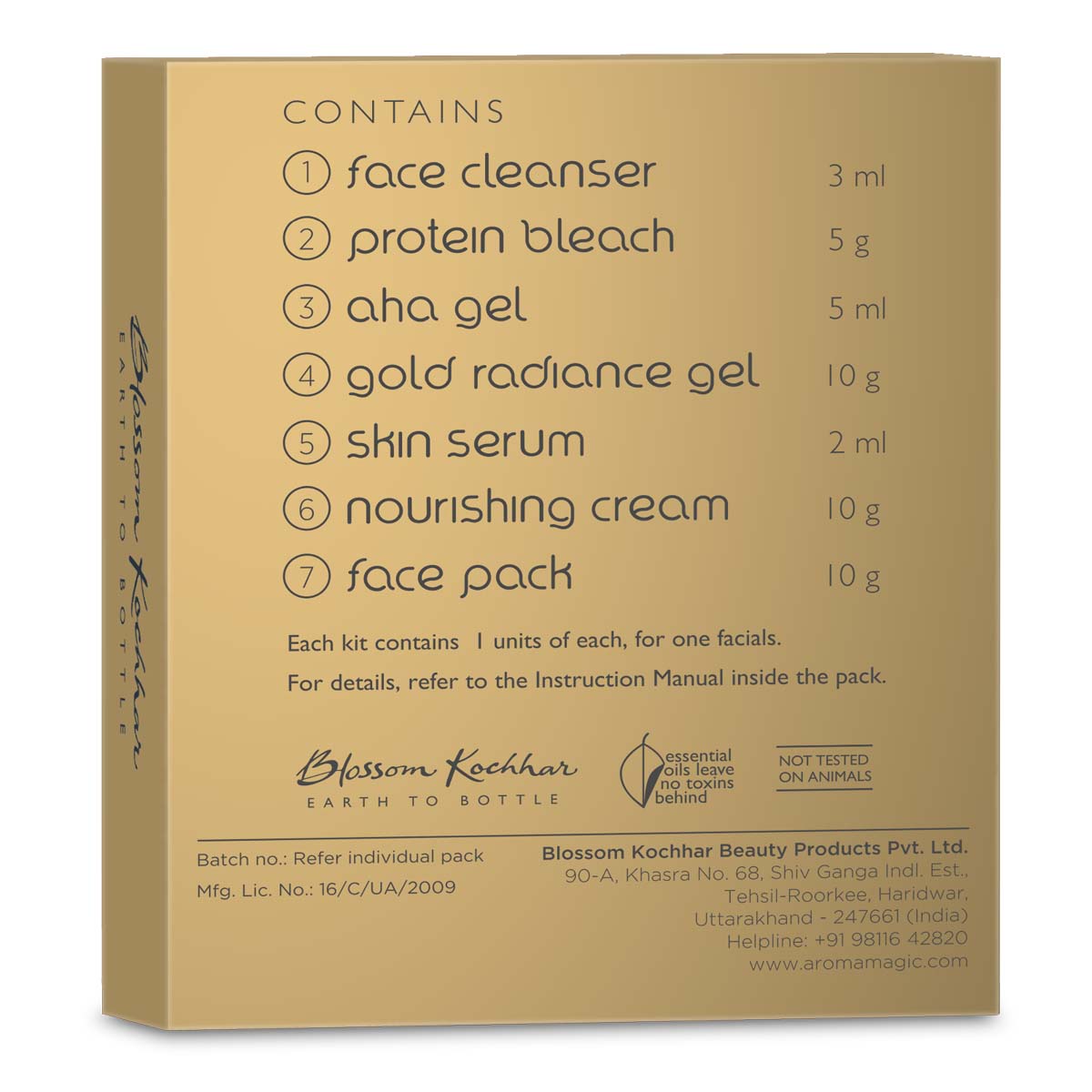 Aroma Magic Gold Facial Kit - Single Use - Image 4 - Buy from Indicrest