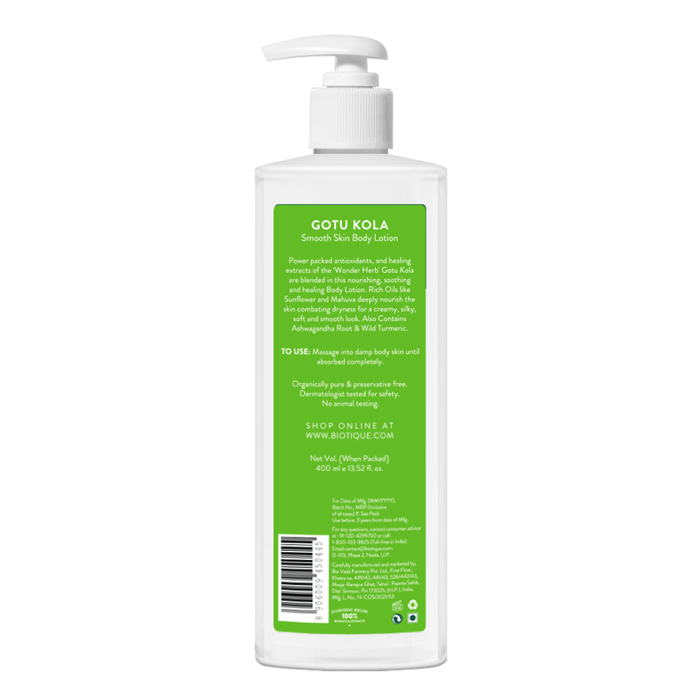 Biotique Gotu Kola Smooth Skin Body Lotion, 120ml - Image 4 - Buy from Indicrest