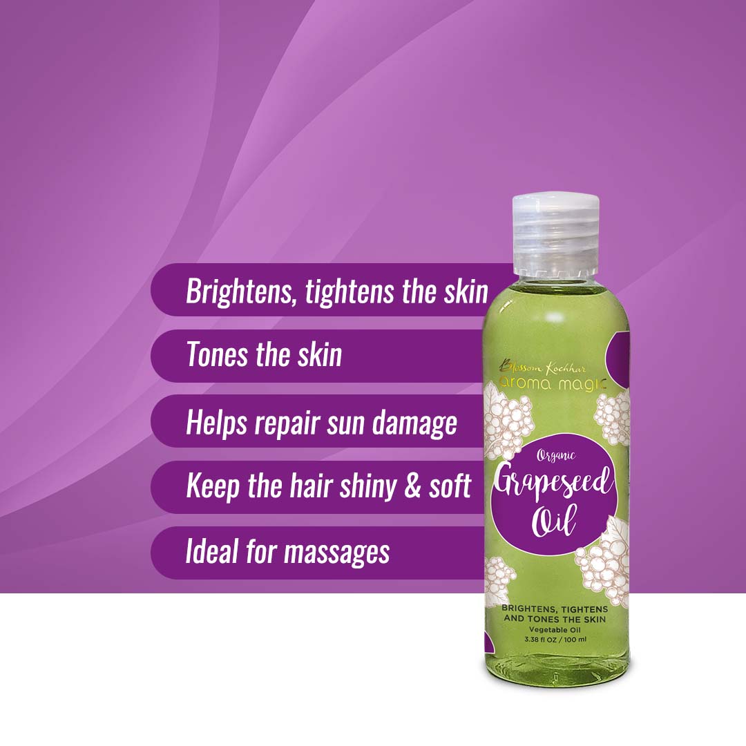 Aroma Magic Organic Grapeseed Oil, 100ml - Image 4 - Buy from Indicrest