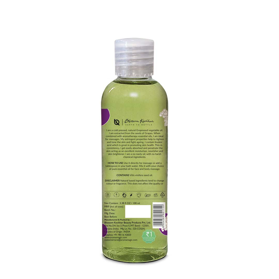 Aroma Magic Organic Grapeseed Oil, 100ml - Image 7 - Buy from Indicrest