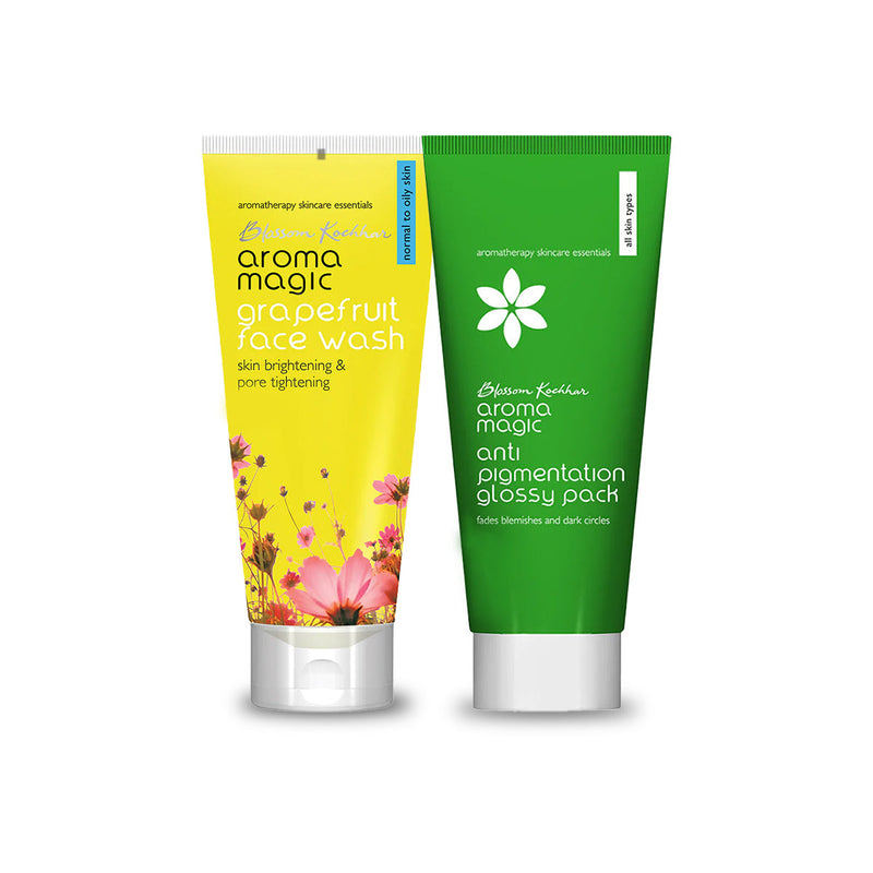 Aroma Magic Anti Pigmentation Combo - Grapefruit Face Wash | Anti Pigmentation Glossy Pack, 200g - Buy from Indicrest