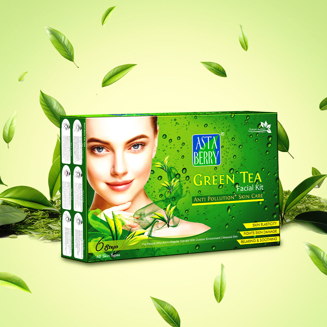 Astaberry Green Tea Facial Kit | 6 Steps - Image 2 - Buy from Indicrest