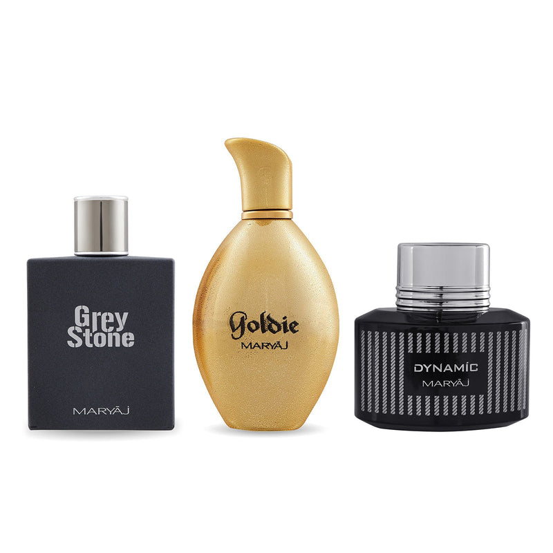 Grey Stone, Goldie, Dynamic Perfume Pack of 3 Combo Unisex 100 ML - Buy from Indicrest