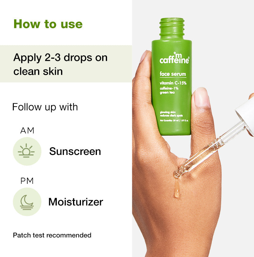 Mcaffeine Green Tea & 15% Vitamin C Face Serum, 30ml - Image 6 - Buy from Indicrest