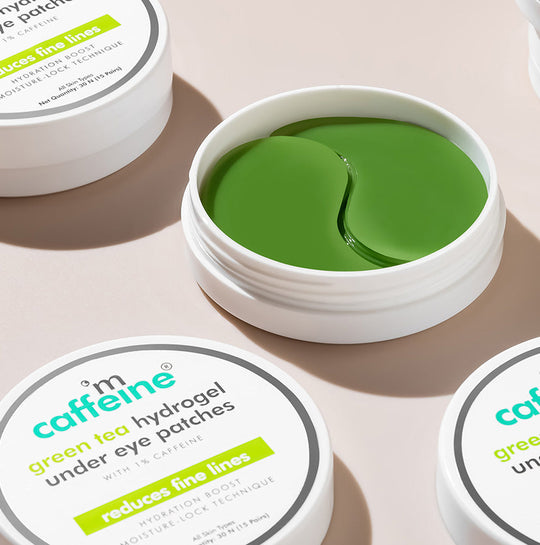 Mcaffeine Green Tea Hydro gel Under Eye Patches with 1% Caffeine, 15 Pairs - Buy from Indicrest
