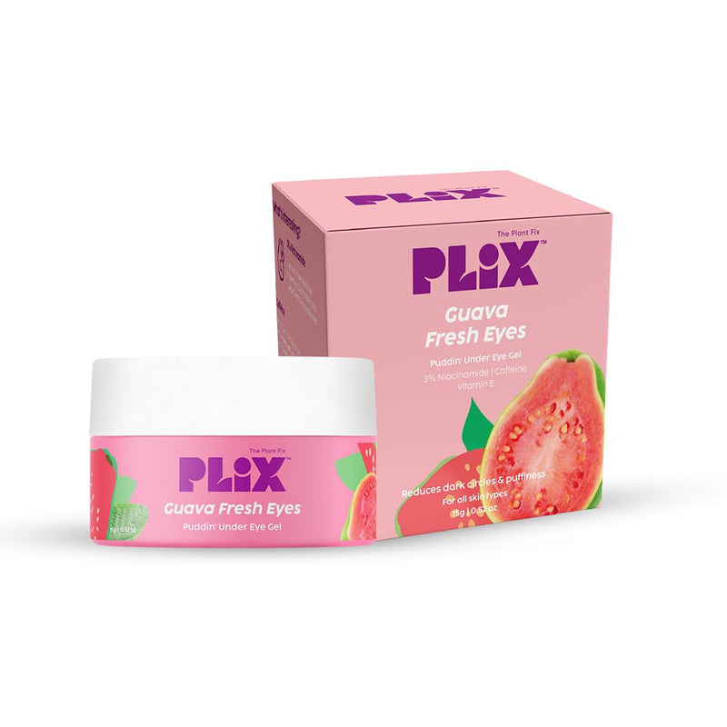 Plix Guava Under Eye Gel for Reducing Dark Circles With 3% Niacinamide, 15g Buy at Indicrest